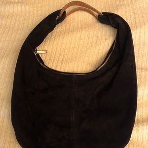 Donna Karan New York suede saddle bag